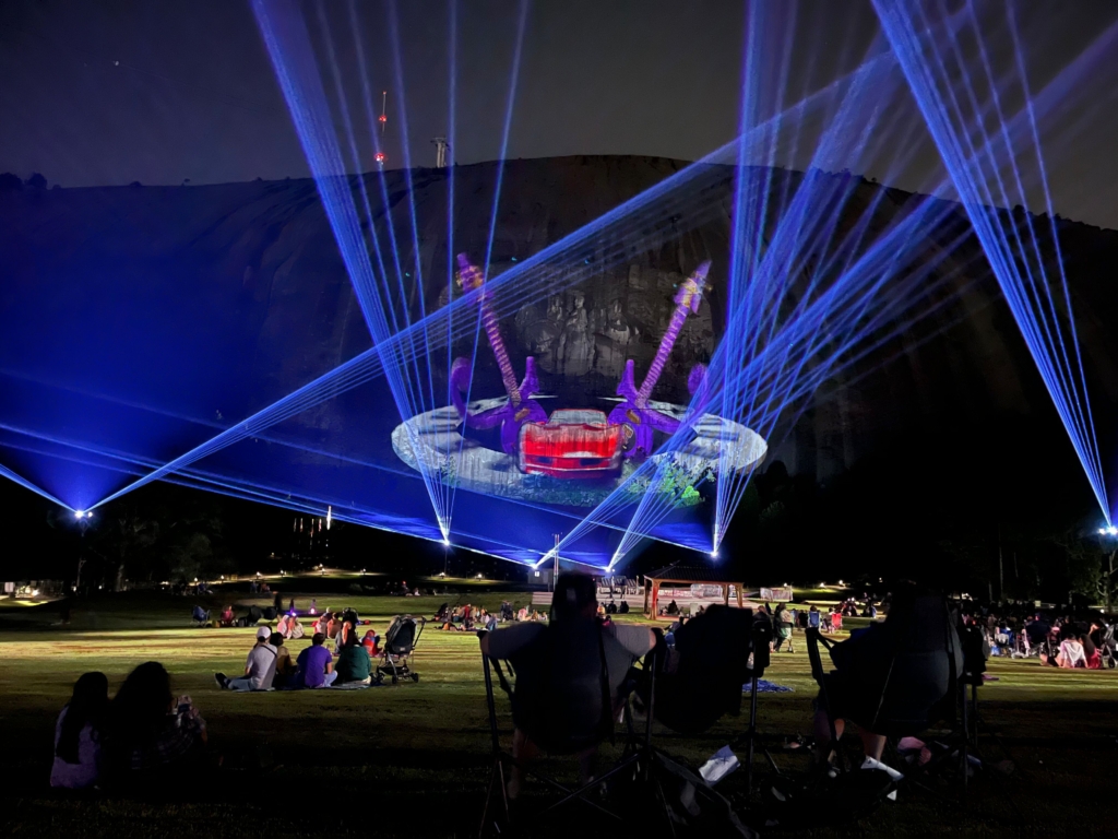 Enchanting Lightshow: A Mesmerizing Spectacle Stone Mountain